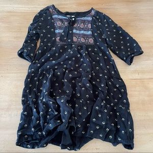 Girls black boho dress